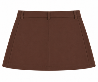 ROMY tailored mini skirt WARM BROWN