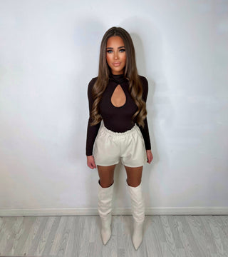 LIA high neck long sleeve bodysuit