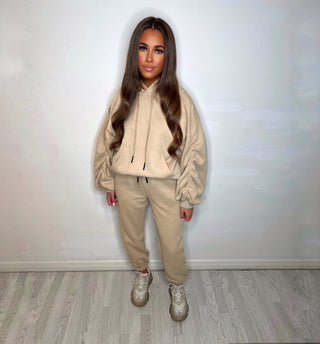 GRACEY ruched sleeve oversized tracksuit